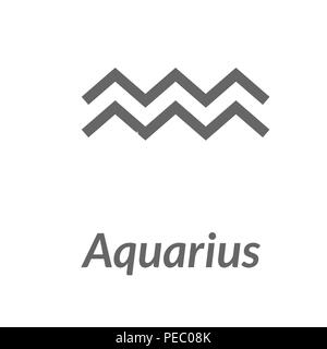 Il Water-Bearer aquarius cantare. Star elemento di costellazione. Età di Aquarius costellazione di simboli zodiacali luce su sfondo bianco. Foto Stock