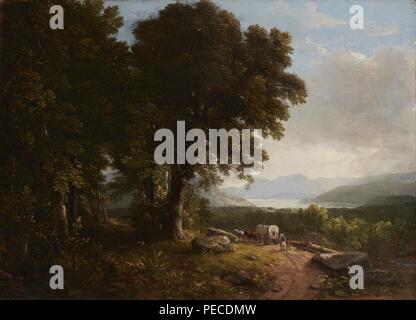 Asher Brown Durand - Paesaggio con carro coperto - Foto Stock