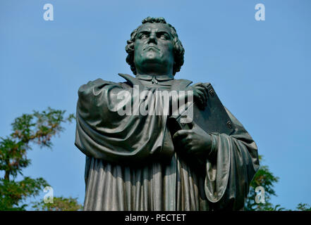 Lutherdenkmal, Karlsplatz, Eisenach, Thueringen, Deutschland, Luther-Denkmal Foto Stock