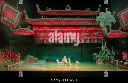 Lotus Wasserpuppentheater, Le Thai a Hanoi, Vietnam Foto Stock