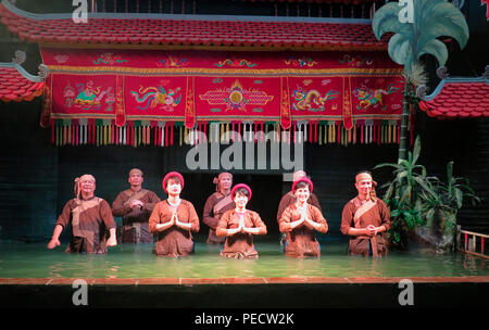 Lotus Wasserpuppentheater, Le Thai a Hanoi, Vietnam Foto Stock