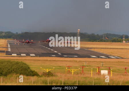 Le frecce rosse Foto Stock