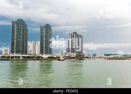 Nuovi sviluppi presso le banchine del porto di Sanya Hainan Dao, Cina Foto Stock