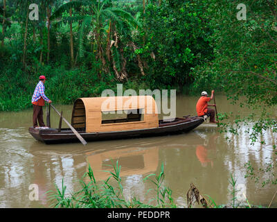 Sampan, Mekongdelta, Vietnam Foto Stock