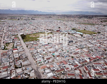 Veduta aerea South African township Foto Stock
