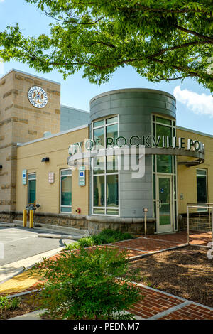 Rockville città dipartimento di polizia, 2 East Montgomery Avenue, Rockville, Maryland Foto Stock