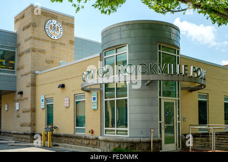 Rockville città dipartimento di polizia, 2 East Montgomery Avenue, Rockville, Maryland Foto Stock