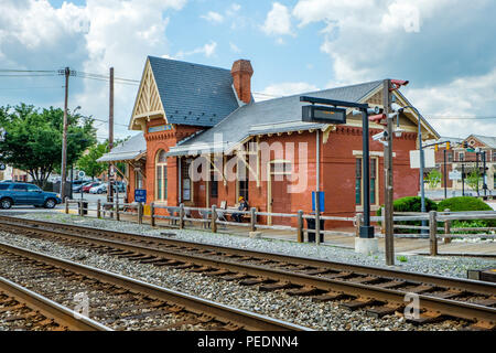 Gaithersburg Railroad Station, 5 vertice Sud Avenue, Gaithersburg, Maryland Foto Stock