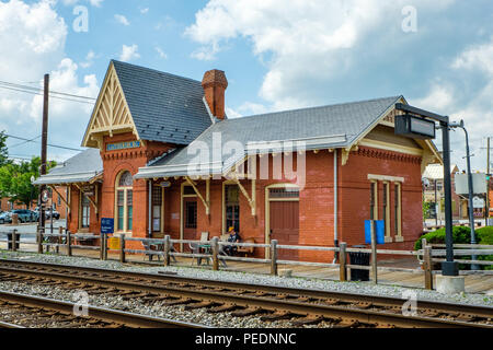 Gaithersburg Railroad Station, 5 vertice Sud Avenue, Gaithersburg, Maryland Foto Stock