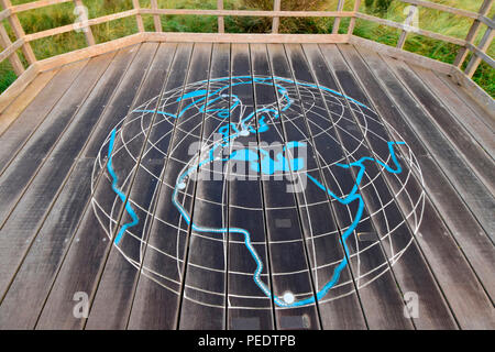 Otto Leege percorso didattico, Juist, nel Parco Nazionale del Mare di Wadden, Bassa Sassonia, Est isola frisone, Germania Foto Stock