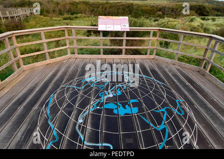 Otto Leege percorso didattico, Juist, nel Parco Nazionale del Mare di Wadden, Bassa Sassonia, Est isola frisone, Germania Foto Stock