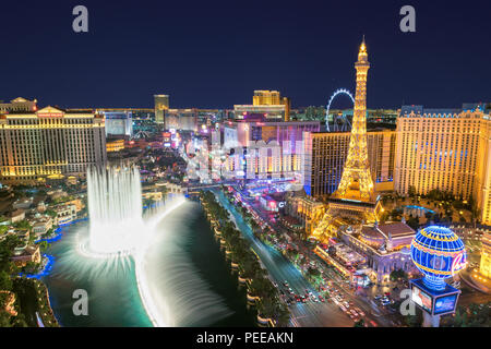 Las Vegas strip skyline Foto Stock