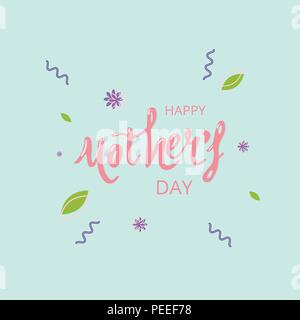 Felice Giorno della Madre di scritte. Illustrazione Vettoriale. Illustrazione Vettoriale
