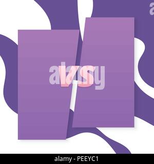 VS schermo. Rispetto al segno sulla divisa sfondo ondulate. Battaglia decorativo coperchio con scritte. Modello per la progettazione grafica. Illustrazione Vettoriale. Illustrazione Vettoriale