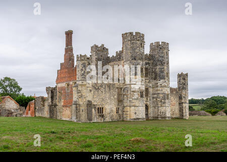 I resti della medievale Abbazia a Titchfield circondato dalla campagna dell'Hampshire, inglese, sito Patrimonio dell'umanità a Titchfield, Hampshire, Inghilterra, Regno Unito Foto Stock