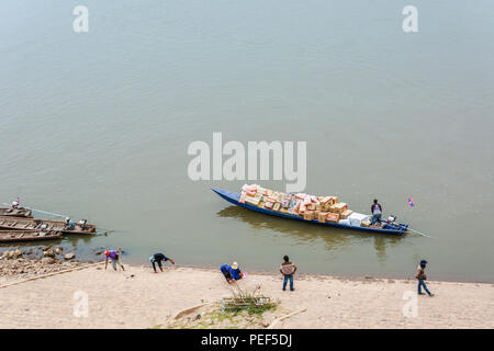 Il fiume Mekong, Khemarat distretto, Ubon Ratchathani, Thailandia Foto Stock