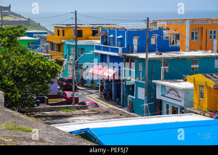 La Perla quartiere di Old San Juan, Puerto Rico. Foto Stock