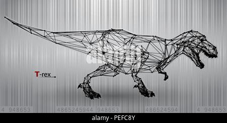 T-Rex a partire da triangoli Illustrazione Vettoriale