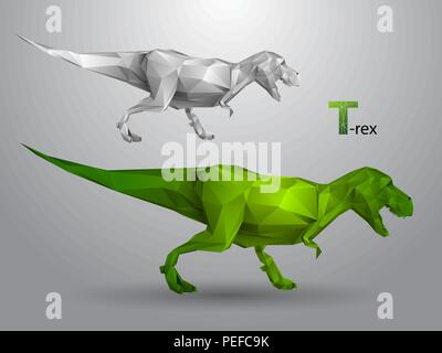 T-Rex a partire da triangoli Illustrazione Vettoriale