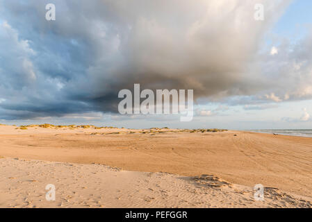 Sulla spiaggia di Texas Gulf Coast presso sunrise Foto Stock