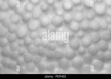 Polistirene styrofoam bianco texture di schiuma. Close-up vista macro Foto Stock