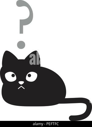 Cat in confuso stato d'animo Illustrazione Vettoriale