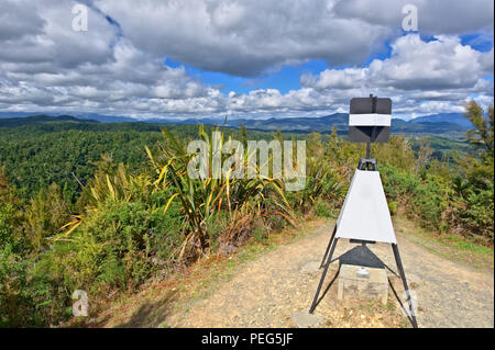 Trig Beacon, speranza di sella, Isola del Sud, Nuova Zelanda Foto Stock