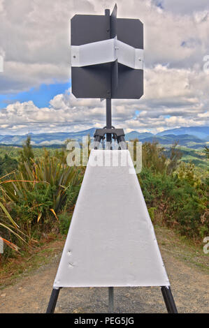 Trig Beacon, speranza di sella, Isola del Sud, Nuova Zelanda Foto Stock