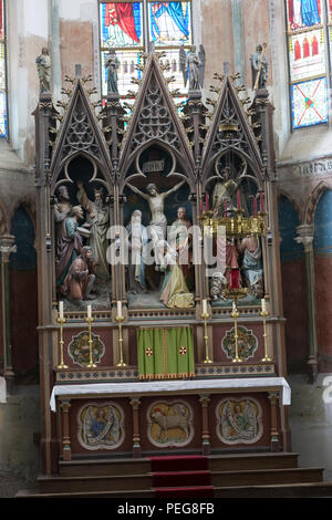 Altare nella chiesa di Nostra Signora a Leffinge Foto Stock