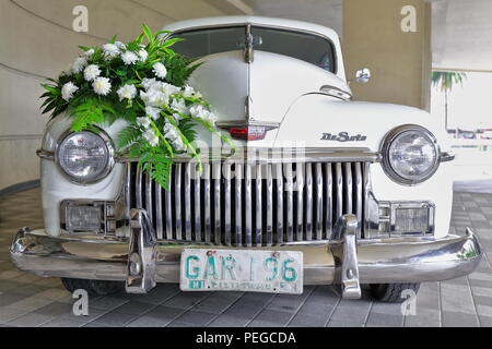 Cebu City, Philippines-October 17, 2016: auto d'epoca di egli 1940s oggi il lavoro come classe vetture di nozze per le coppie in cerca di distinzione come doe Foto Stock