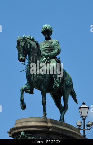 Statua equestre di Arciduca Albrecht presso il Museo Albertina di Vienna - Austria. Foto Stock