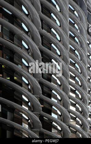 La moderna architettura skyscraper, dal quartiere finanziario centrale di Londra, Inghilterra Foto Stock