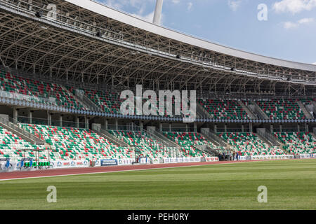 Minsk, Bielorussia, 14 agosto 2018 - Stadio Olimpico Nazionale Dinamo è un multi-purpose il calcio e lo stadio di atletica a Minsk, Bielorussia, ha riaperto dopo un Foto Stock