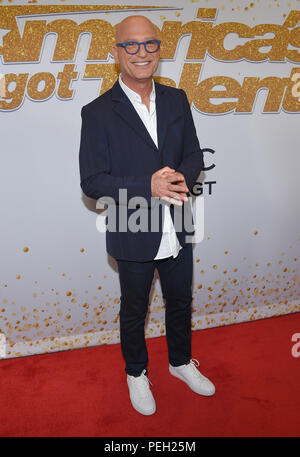 Hollywood, California, USA. 14 Ago, 2018. Howie Mandel arriva per il "America's Got Talent' Live Show di screening e tappeto rosso al Teatro Dolby. Credito: Lisa O'Connor/ZUMA filo/Alamy Live News Foto Stock