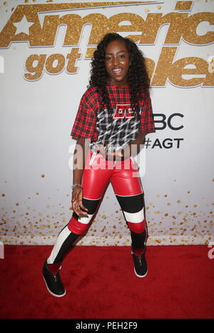 Hollywood, CA. 14 Ago, 2018. Flau'jae, assiste il "America's Got Talent' stagione 13 Live Show al Teatro Dolby il 14 agosto 2018 a Hollywood, California Credit: Faye Sadou/media/punzone Alamy Live News Foto Stock