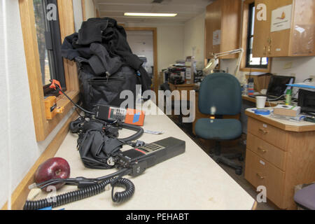 Shelton, Washington DC, Stati Uniti d'America. Il 15 agosto 2018. Incendio Campo Base e operazioni di incidente per il fuoco di acero in Shelton Washington. Prese con media access e un pio escort Agosto 15 2018 Credit: Shawna Whelan/Alamy Live News Foto Stock