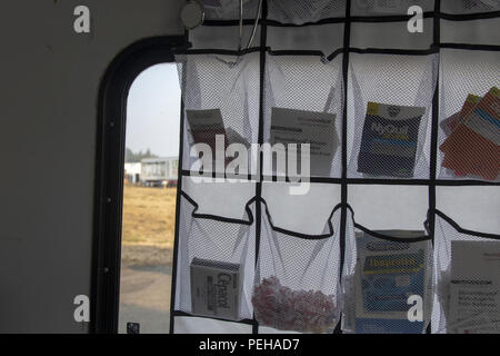 Shelton, Washington DC, Stati Uniti d'America. Il 15 agosto 2018. Incendio Campo Base e operazioni di incidente per il fuoco di acero in Shelton Washington. Prese con media access e un pio escort Agosto 15 2018 Credit: Shawna Whelan/Alamy Live News Foto Stock