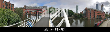 Ponte di mercanti,Castlefield, Manchester North West England, Regno Unito, M3 4LZ Foto Stock