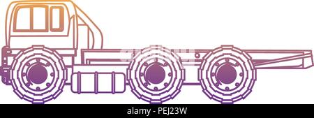 Flat bed truck icona su sfondo bianco, illustrazione vettoriale Illustrazione Vettoriale