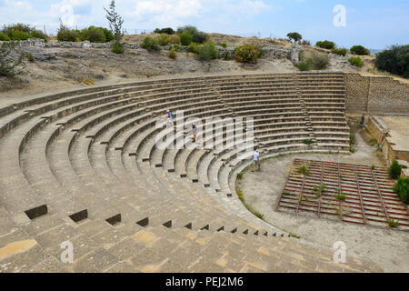 Teatro romano risalente al fine del II secolo / inizio del III secolo d.c. a soli (Soloi), Repubblica Turca di Cipro del Nord Foto Stock