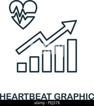 Aumento del battito cardiaco icona grafica. Mobile Apps, la stampa e l'utilizzo di più. Semplice elemento cantare. Monocromatico aumento Heartbeat icona grafica illustrazione. Illustrazione Vettoriale