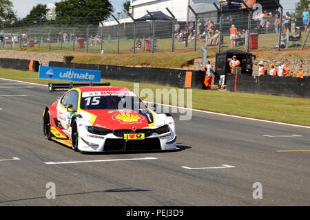 Augusto Farfus nella sua BMW alla gara DTM 2018 sul circuito di Brands Hatch, REGNO UNITO Foto Stock