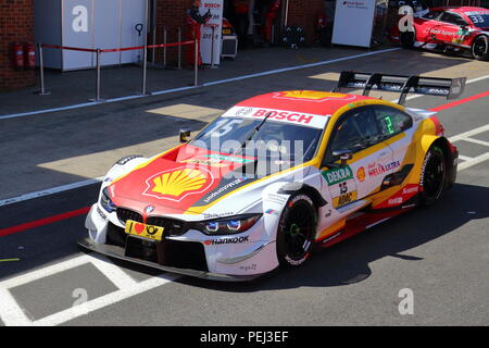 Augusto Farfus nella sua BMW alla gara DTM 2018 sul circuito di Brands Hatch, REGNO UNITO Foto Stock