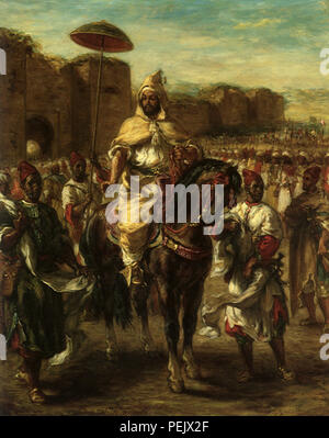 Moulay Abd al-Rahman, Sultano del Marocco 1835, Delacroix, Eugene Foto Stock