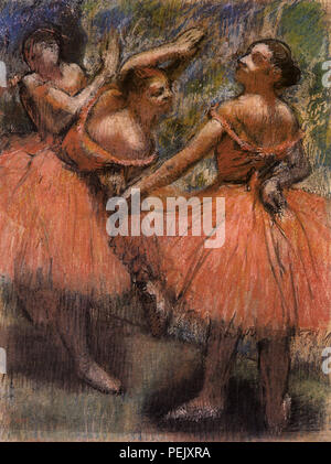 Red Ballet gonne, Degas Edgar Foto Stock