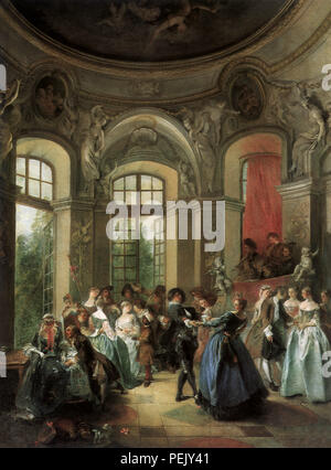 La danza in un padiglione, Lancret, Nicolas Foto Stock