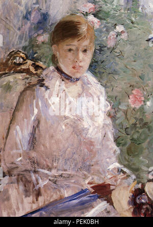 Estate (giovane donna da una finestra), Morisot, Berthe Foto Stock