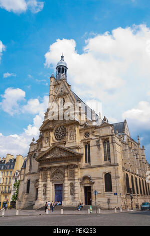 Eglise Saint-Etienne-du-Mont, Place de Sainte Geneviève, Parigi, Francia Foto Stock