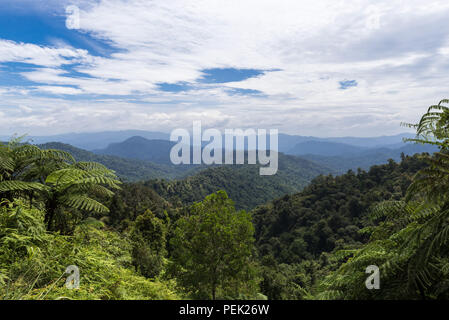 Bellissima vista Banjaran Titiwangsa, Malaysia Foto Stock