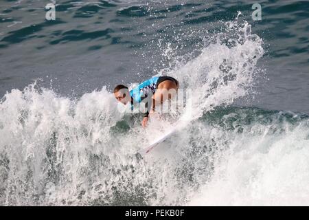 Nikki Van Dijk a competere in US Open di surf 2018 Foto Stock